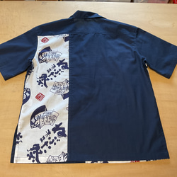 竹浪比呂央デザイン生地使用 開襟シャツ 3枚目の画像