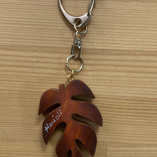 モンステラのキーホルダー＆バッグチャーム【ハワイアン・アクセサリー