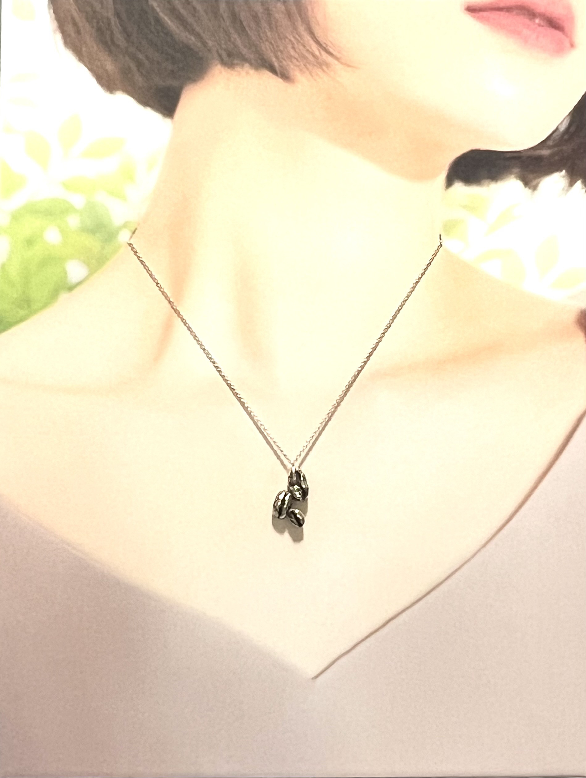 【珈琲】ブレンド 3粒ネックレス