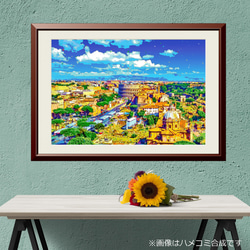 コロー、イタリア風景（ナポリ近郊）、希少な画集より、新品高級