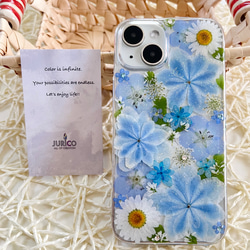 ✨ゴージャスな押し花ハンドメイド印鑑ケース✨万華鏡アジサイ