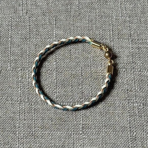 オーダーメイド】☆ストライプ/スパイラル☆ブレスレット シングル革紐