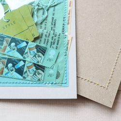ポストカード　レター　アンティーク紙ものコラージュ　1枚入り 5枚目の画像