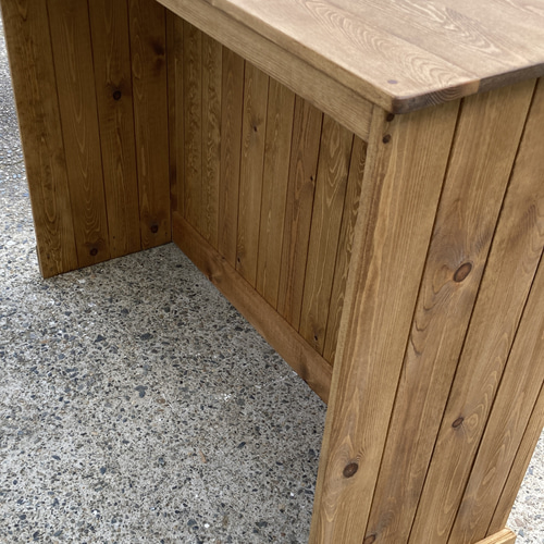 最高 受注製作☆北欧☆カウンターテーブル1200☆シェルフ付；棚なし