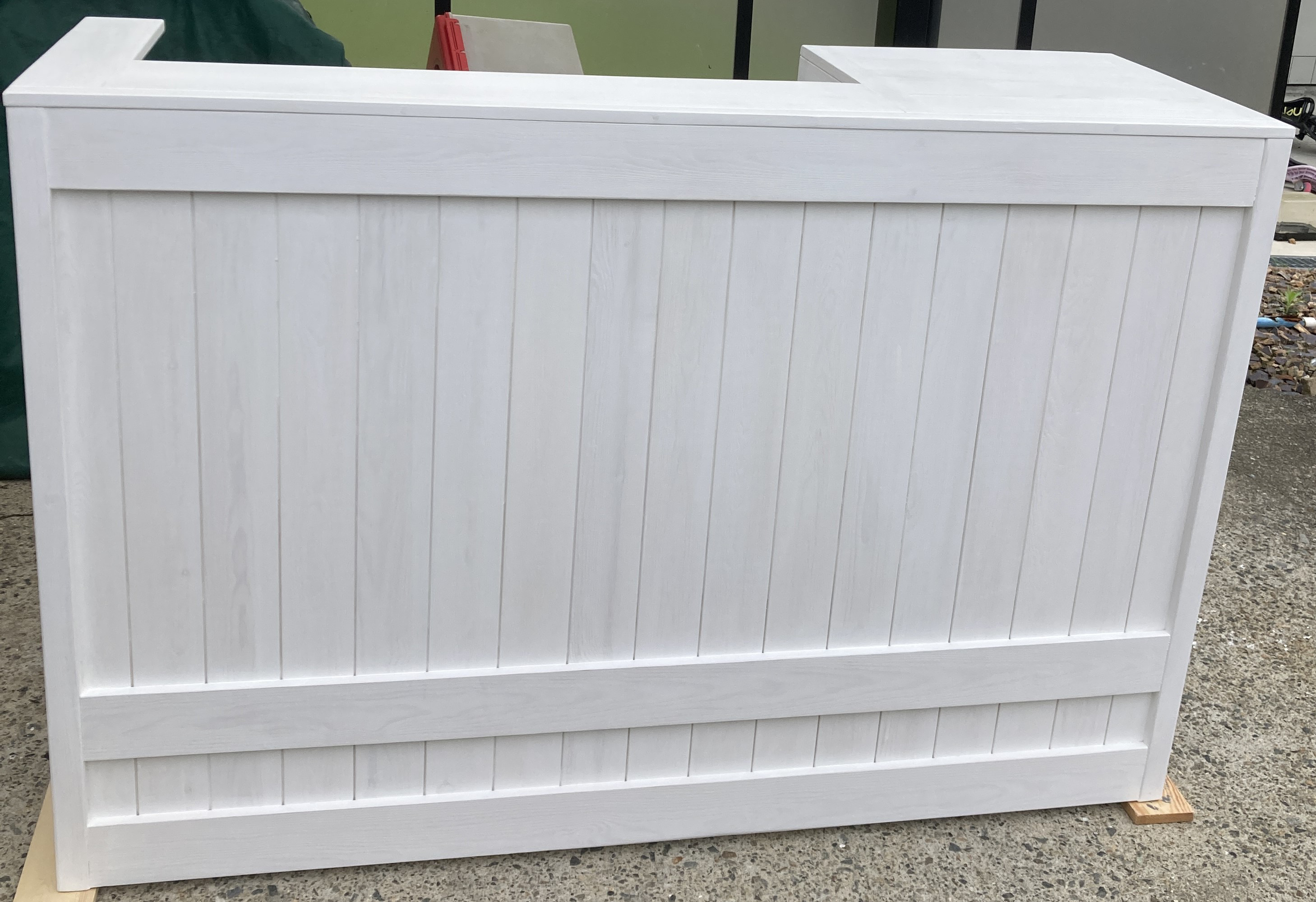 ［受注製作］☆オールホワイト★受付カウンターテーブル　レジカウンター1500】★店舗☆