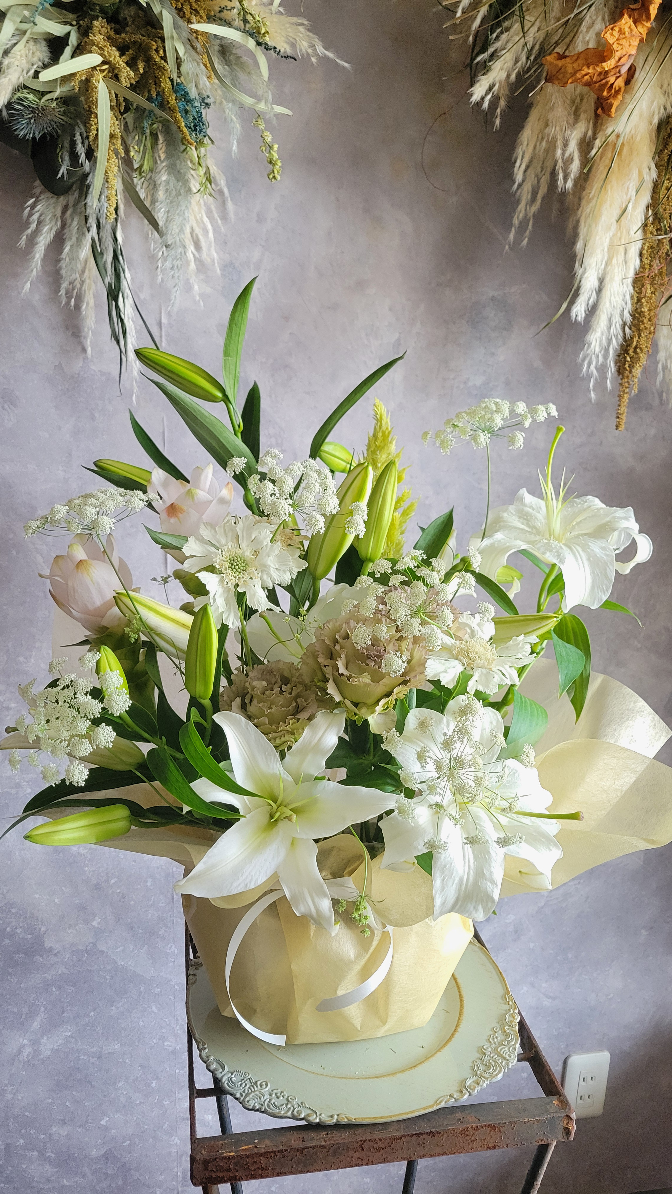 【生花アレンジメントフラワーギフト】お供えギフト＊おまかせギフト