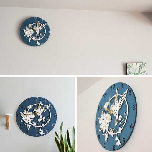 1枚のみ1000円クーポン配布中】青空の鳥時計 北欧デザインの壁掛け時計