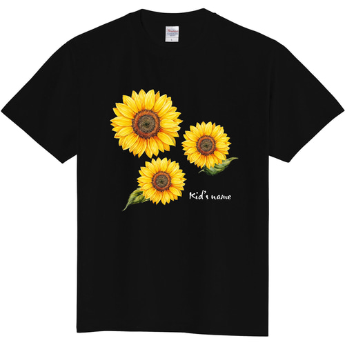名入れOK】[レディース]デザインTシャツ_ひまわり03 子供服 nogi