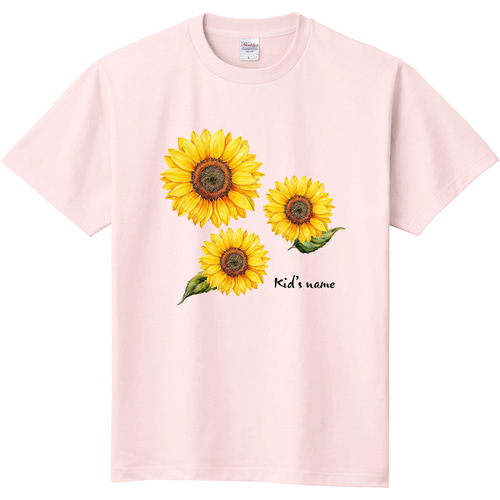 名入れOK】[レディース]デザインTシャツ_ひまわり03 子供服 nogi 通販