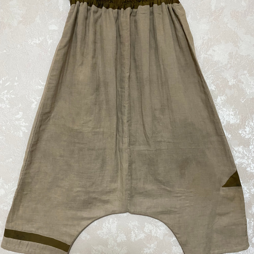 134柿渋染めのサルエルパンツ(２色) 134柿渋染めのサルエルパンツ(二色) キュロット・ワイドパンツ