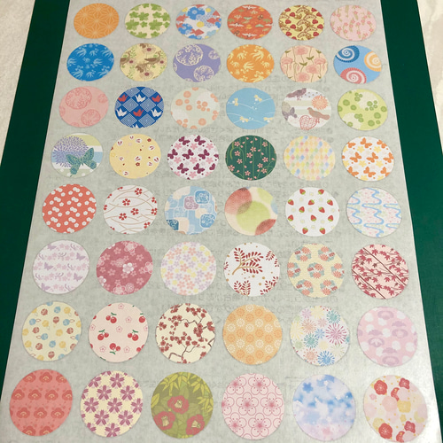 No.266【夏のプチお中元シール・ブルー和柄】サンキューシール