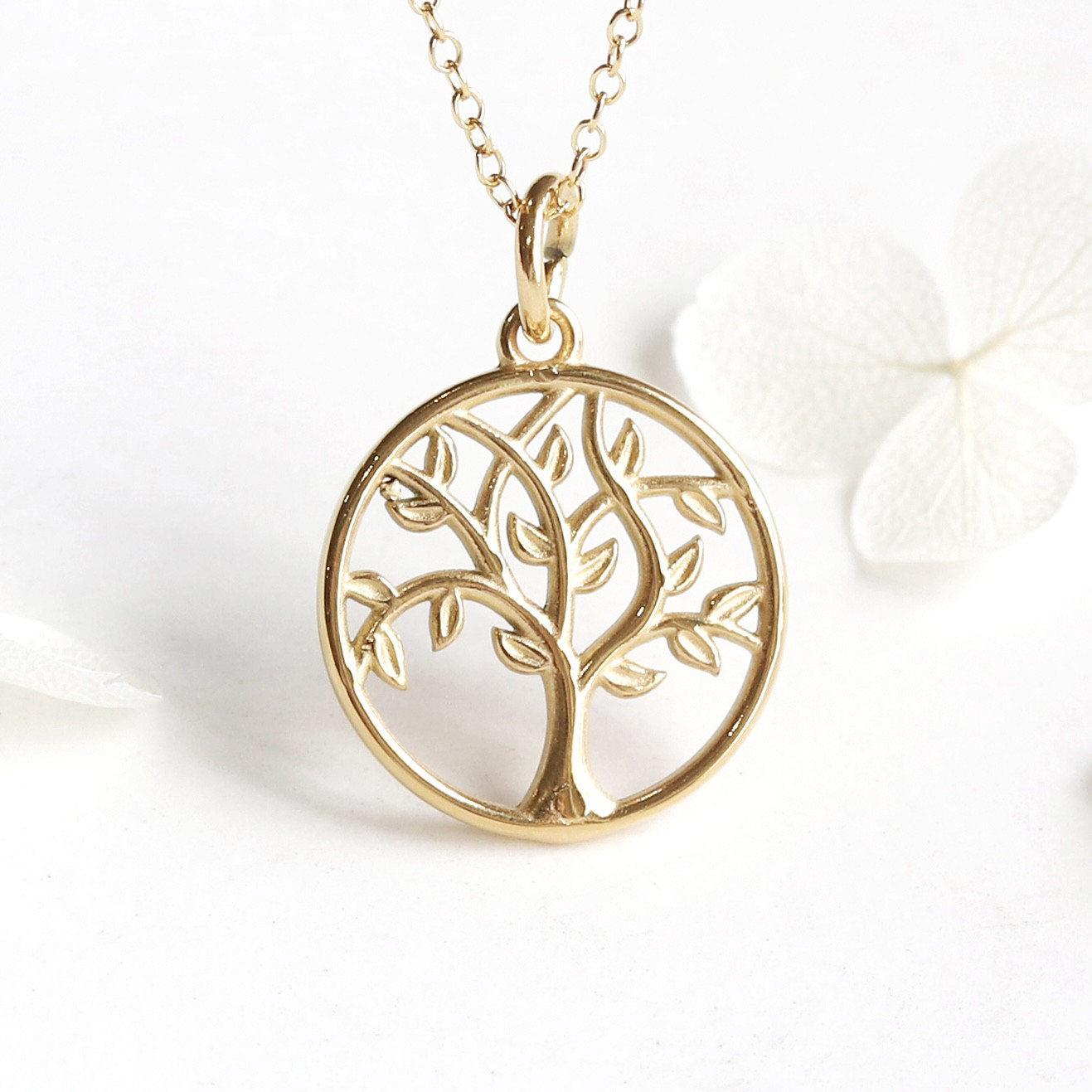 ツリーモチーフ 透かしコイン 2Wayネックレス｜14Kgf アレルギー対応 — Tree of life —