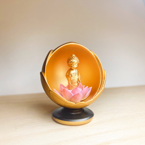 ちいさな仏さま 黄金蓮の阿弥陀如来 その他インテリア雑貨 apollon