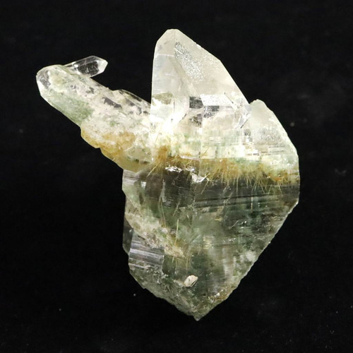 マニハール産 ヒマラヤ 水晶 ゴールドルチル クローライト入り