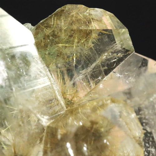 マニハール産 ヒマラヤ 水晶 ゴールドルチル クローライト入り