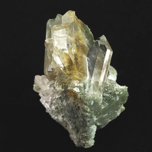 【匿名発送】マニハール産 クローライト付き水晶 マニハール産 ヒマラヤ 水晶 ゴールドルチル クローライト入り