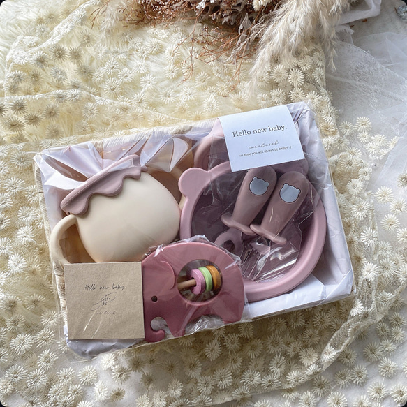 男女OK組み合わせ自由✧︎お誕生日セット出産祝いセットはちみつマグ離乳食/かわいい/女の子/男の子 8枚目の画像