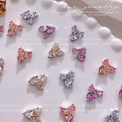 ネイルパーツ 1個¥10〜 ワンホン ビジュー Y2K リボン ハート 量産型