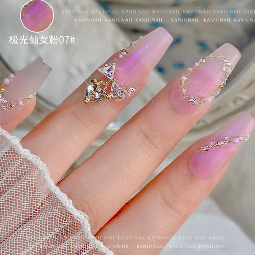 ゆらゆらハートキラキラネイルチップ
