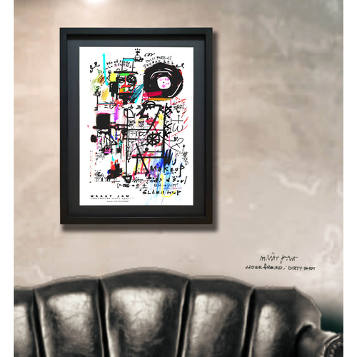 A3 インテリア グラフィティ「MAAAT JAM」 A3 ﾌﾚｰﾑ込み ｲﾝﾃﾘｱ ｸﾞﾗﾌｨﾃｨ「MAAAT JAM」 | U-GO THE ARTWORK