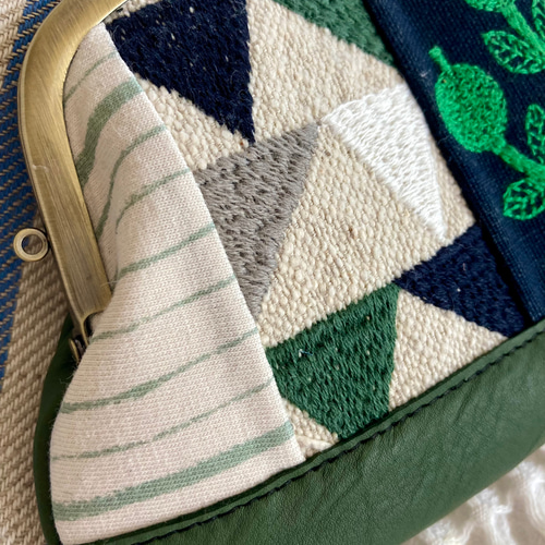 ミナペルホネン　ハンドメイド　親子がま口財布　apple ミナペルホネン ハンドメイド 親子がま口長財布 - メルカリ