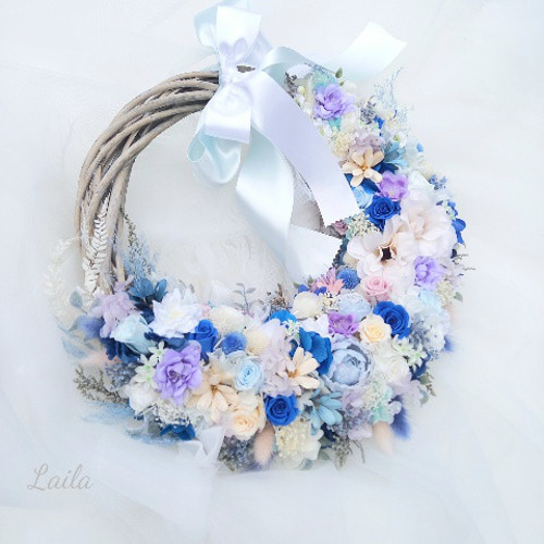 リースブーケ ♡受注対応♡プリザーブドフラワーリースブーケ ウェディングリース