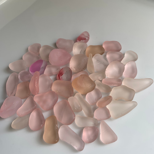 海のパワーいっぱいシーグラス no.24 ピンク系 50粒入り その他素材