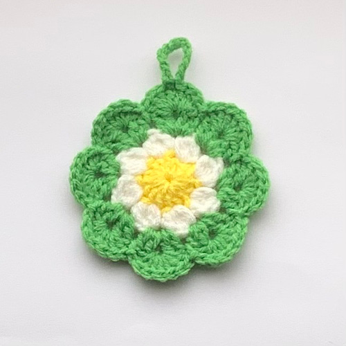 送料込み》レトロポップなお花モチーフのエコたわし アクリルたわし 6