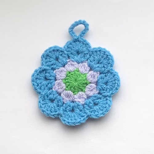 送料込み》レトロポップなお花モチーフのエコたわし アクリルたわし 6