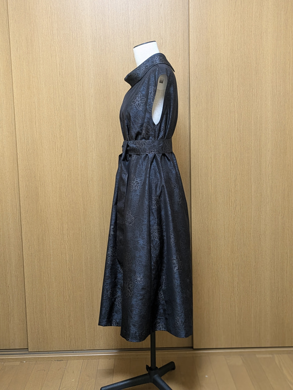 SOLD　着物リメイク　ワンピース　大島紬　M〜L 