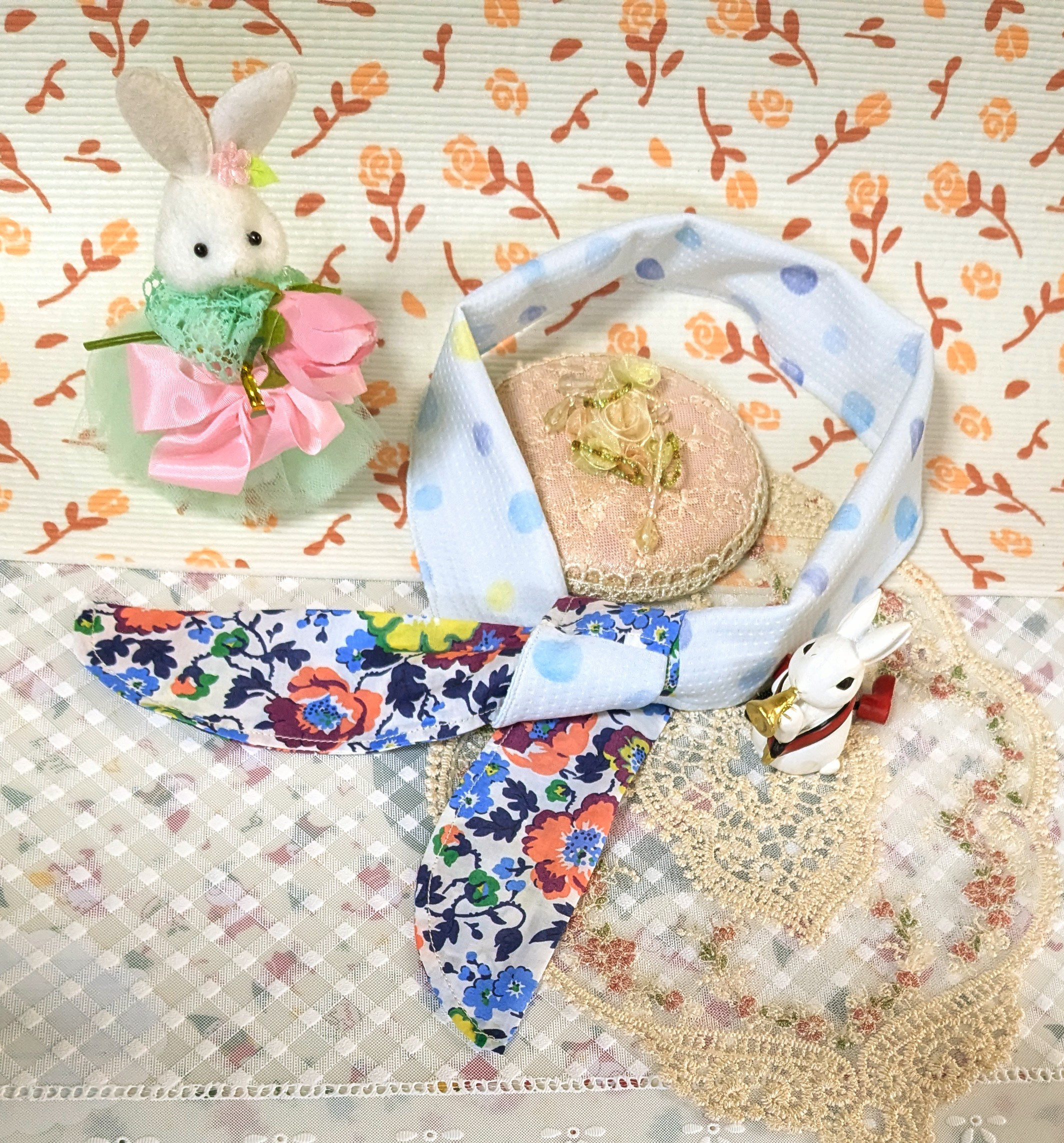 ハンドメイド ベビーバブーシュカ リバティ ぶ厚い
