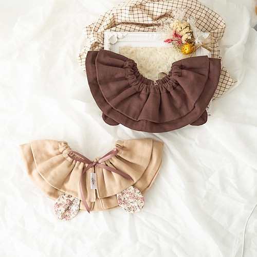 【送料無料】ふりふりつけ襟　スタイ(リバティ生地) つけ襟風スタイ- 日本製の新生児肌着・ベビー服・ベビーアイテム PUPO