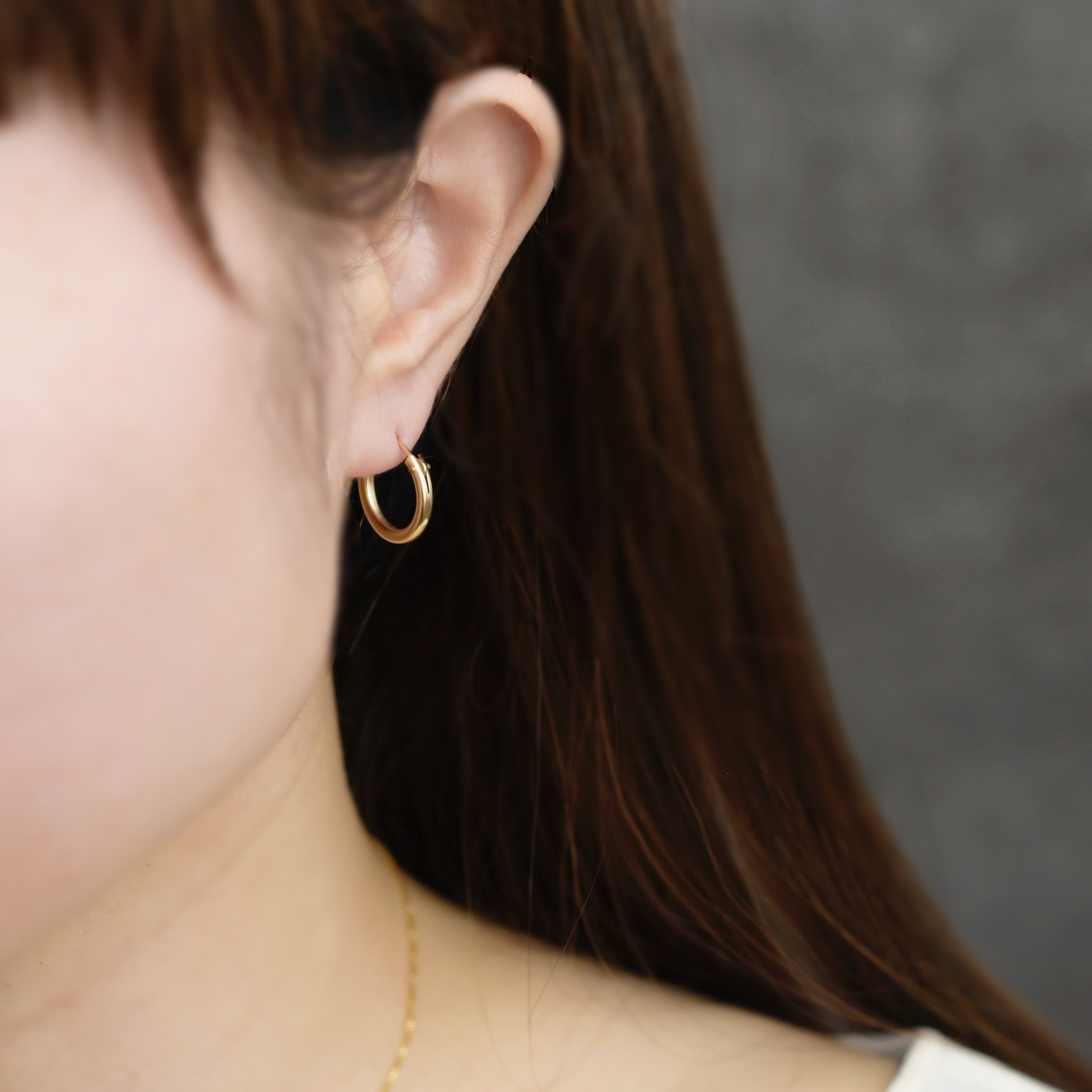 14kgf フープピアス ▶︎1つはもっていたい シンプル 小ぶり 約15mm 1.5cm