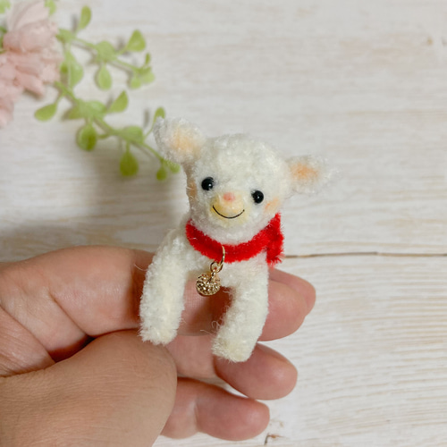 モールドールの赤ちゃん子羊 ラム キーホルダー変更可 子ひつじ ヒツジ