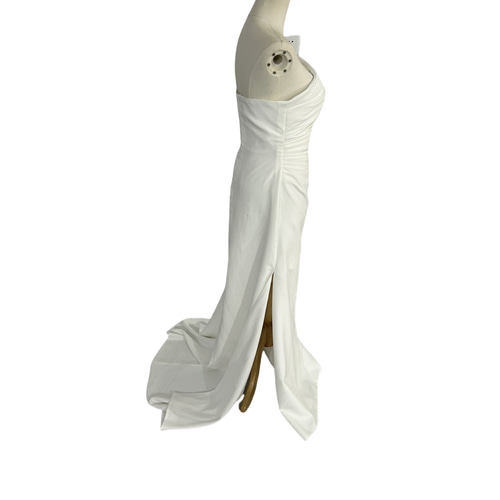 パーティードレス ノースリーブ 背中見せ ファスナー Aラインライン  