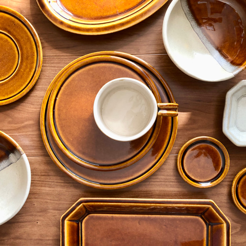 -24/z5　飴釉薬　豆皿 24/z5 飴釉薬 豆皿 24/z5 飴釉薬 豆皿