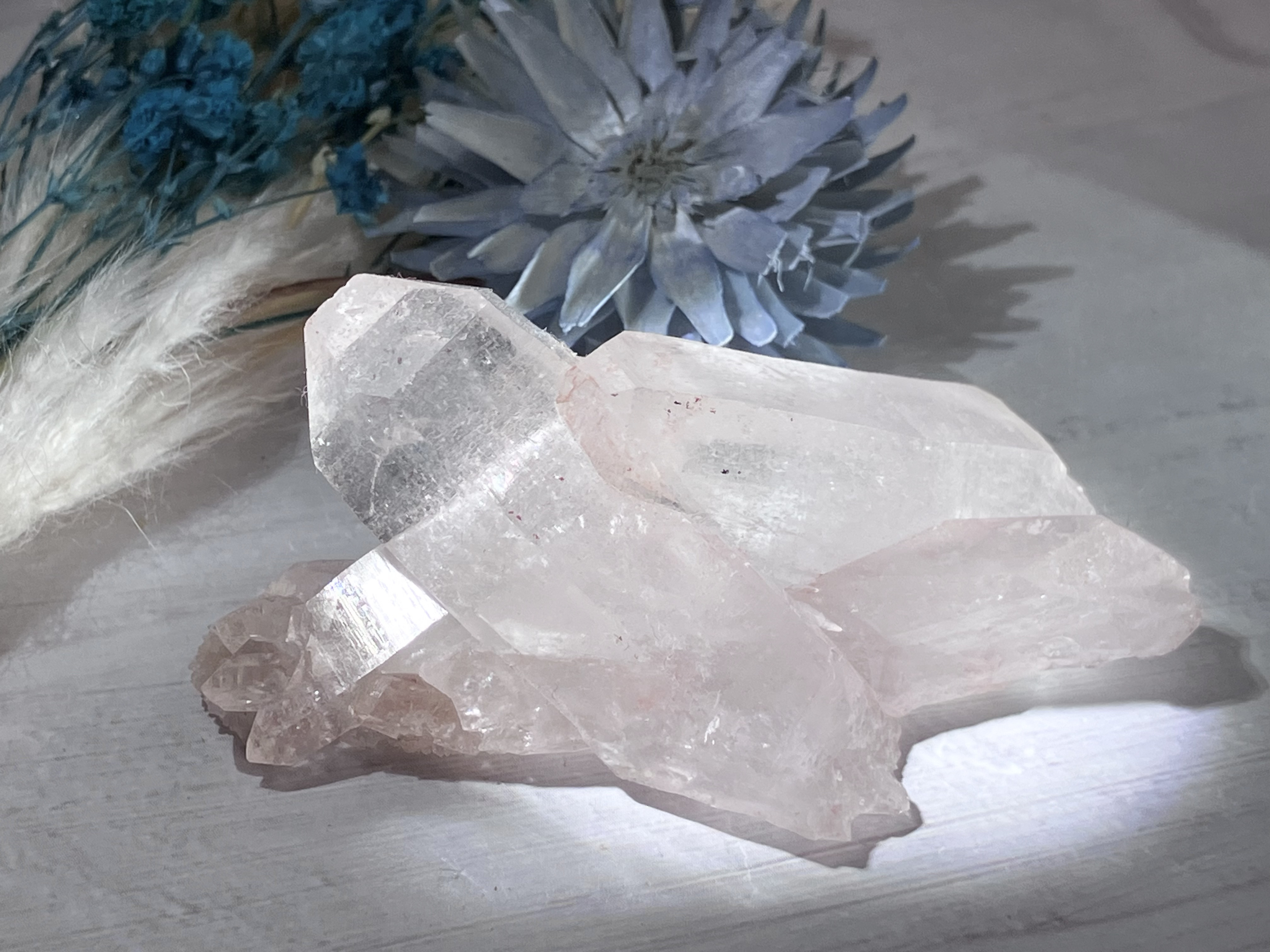 【チャネリング】ピンク　レムリアンシード　クリスタル　原石　ポリッシュ チャネリング】ピンク レムリアンシード クリスタル 原石 ポリッシュ