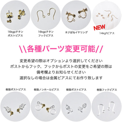 ダルメシアンジャスパー×もこもこピアス/イヤリング⑅*॰ॱ 4枚目の画像