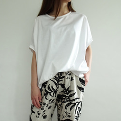 寬鬆輪廓/棉質套頭衫（黑色） 第5張的照片