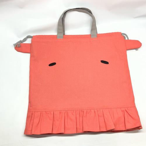 オーダー品 メンダコ 巾着バック 特大 巾着バッグ とりさん工房＊一部
