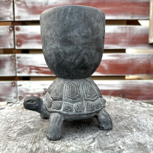 クロカメポットS プランター 植木鉢 多肉植物 観葉植物 かめ 亀