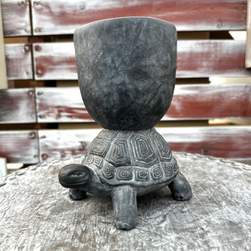 クロカメポットS プランター 植木鉢 多肉植物 観葉植物 かめ 亀 カメ