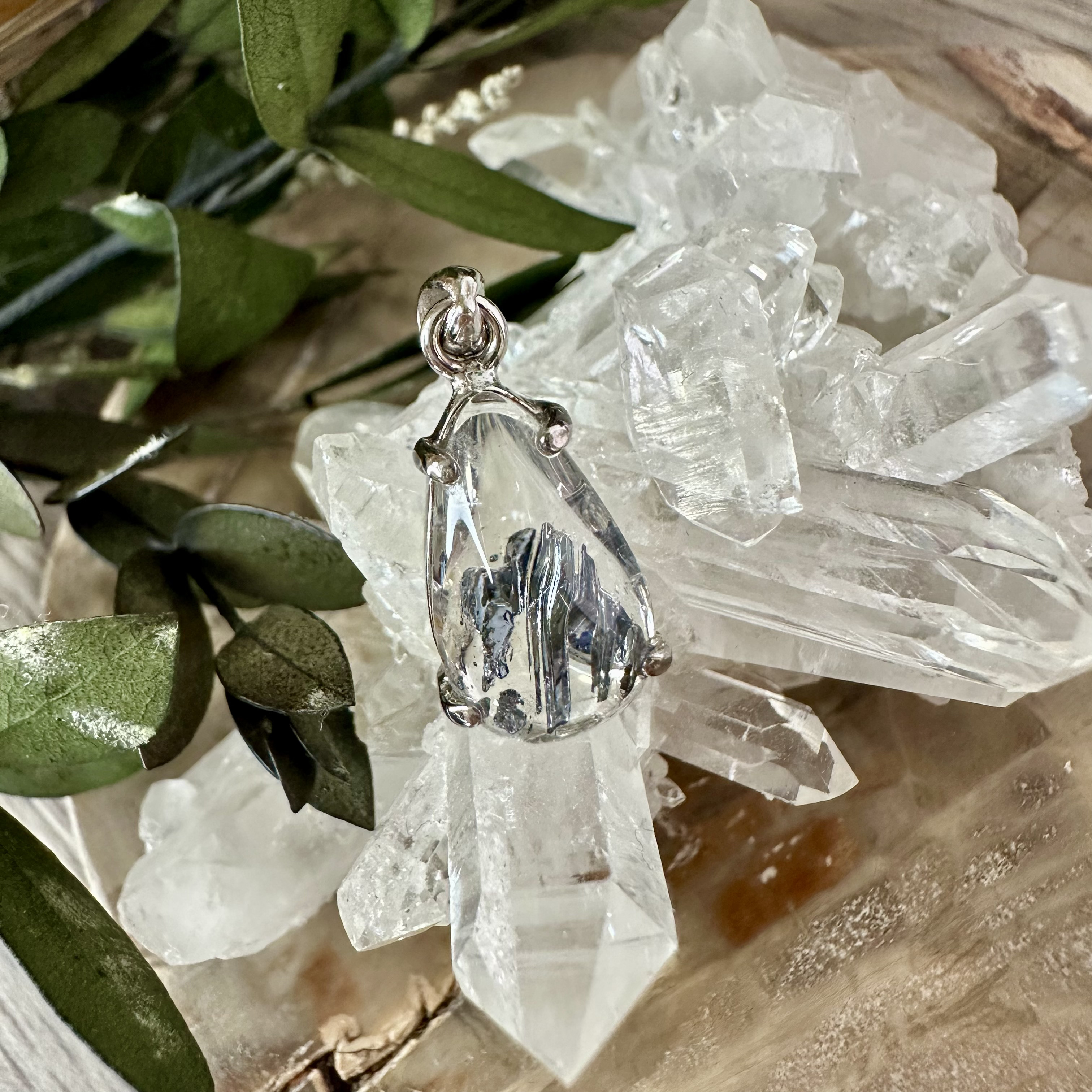 【極上プレミアム】*s925スティブナイトインクォーツペンダントトップ94