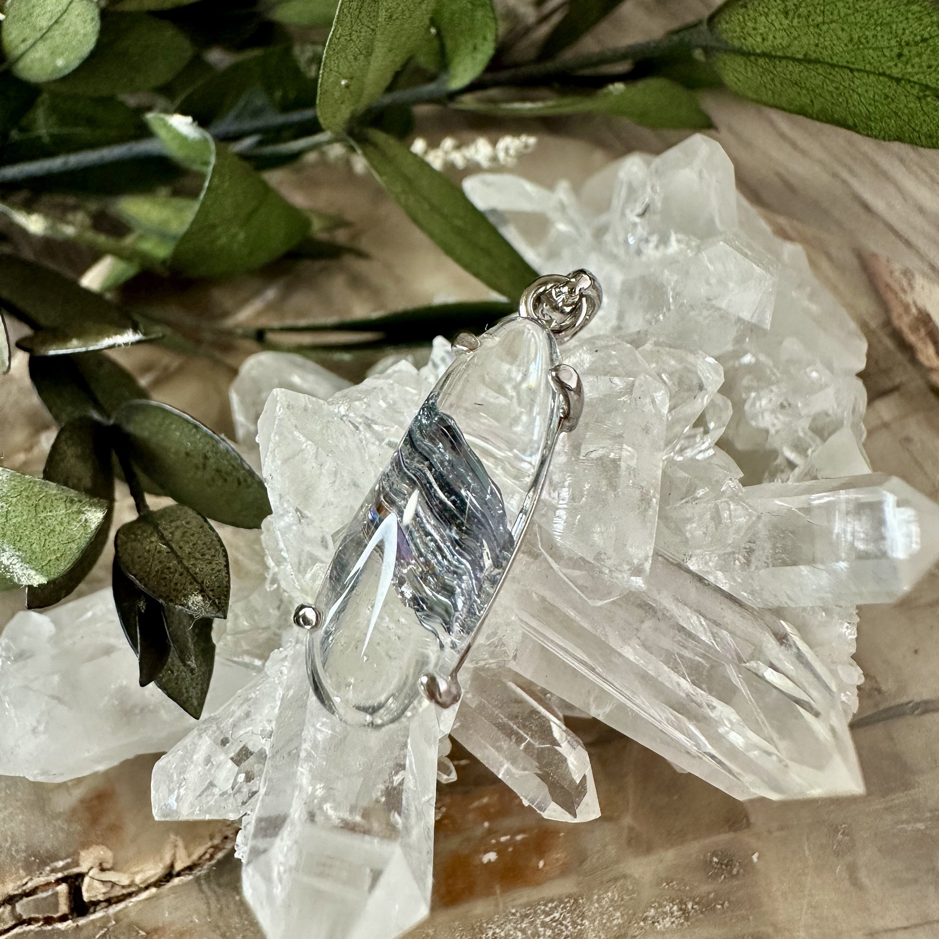 【極上プレミアム】*s925スティブナイトインクォーツペンダントトップ96