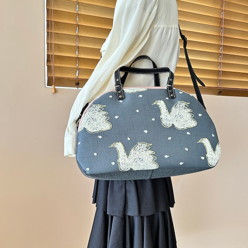 creema限定ミナペルホネン、Swanとパッチ、ボストンバッグ新デザイン