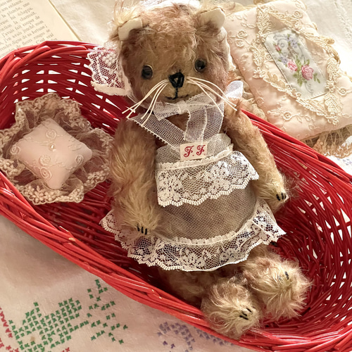 ❤️可愛いすぎる❤️アンティークキャット　ネコ　アンティークベア　テディベア ❤️可愛いすぎる❤️アンティークキャット ネコ アンティーク