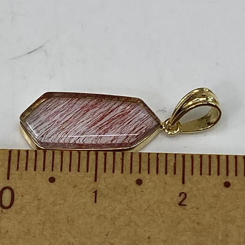 k18YG AU750 18金 天然 ストロベリークォーツ ペンダント ペンダント  
