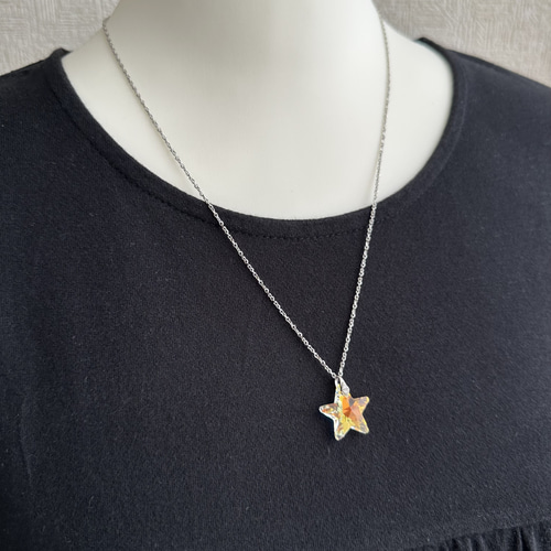 オーロラの星のロングネックレス ネックレス・ペンダント Koito＊ 通販