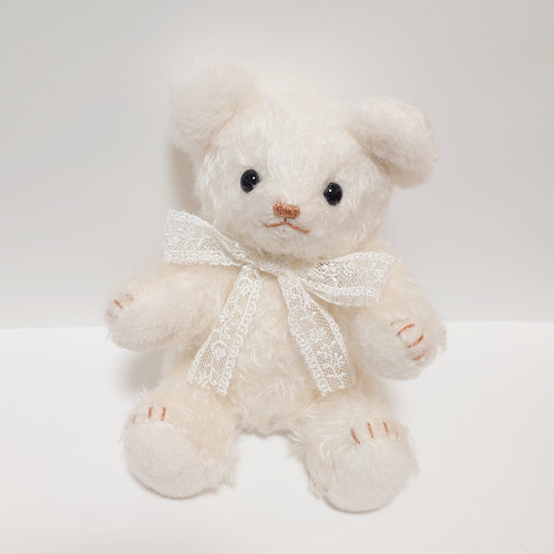オレンジモヘア ミニテディベア 14cm ぬいぐるみ yukumao 通販