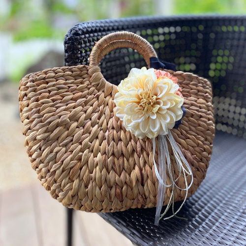 最高級 国産 山葡萄 小判網代 二番皮 かごバッグ 取手強化アレンジ柿渋